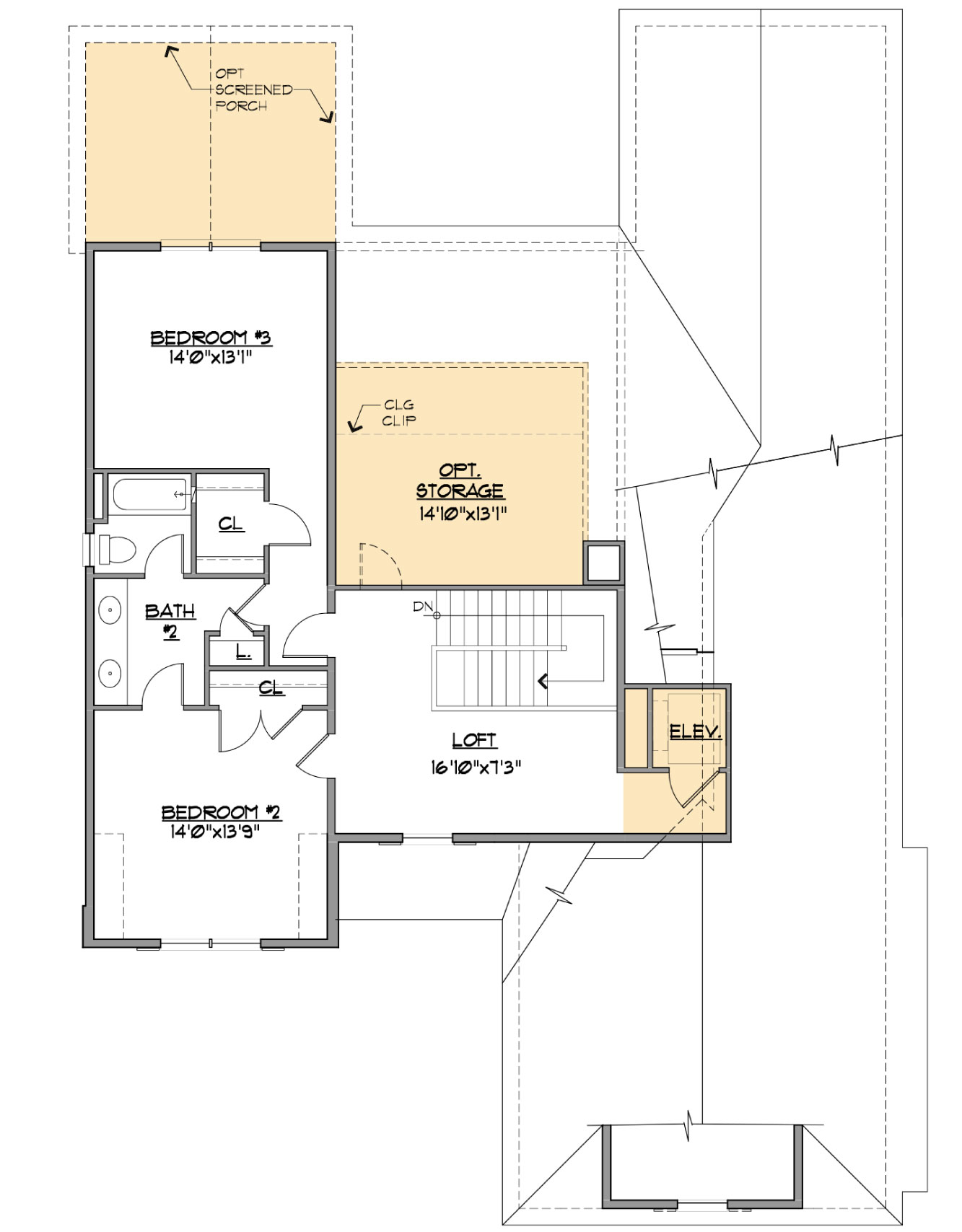 Steeplechase Second Floor with Elevator Option